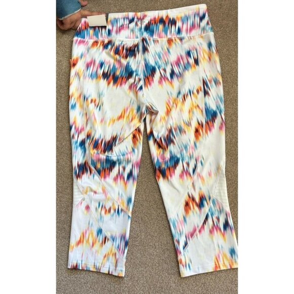 TEK GEAR Dry TEK Leggings Purple Black Teal Yoga Capri Pants Plus Size 1X - Picture 6 of 6